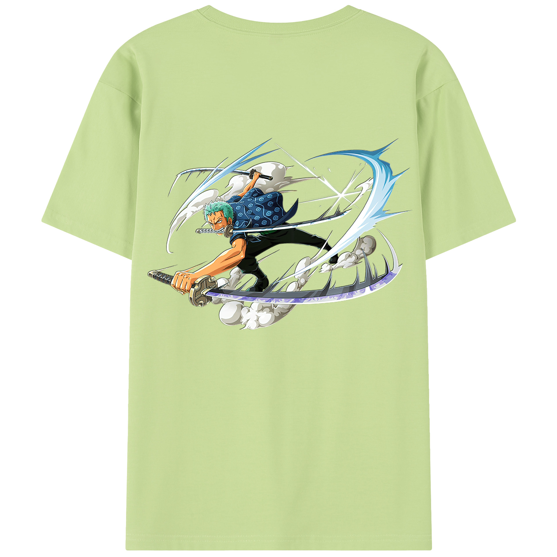 ワンピース ロロノア・ゾロ ONE PIECE Roronoa Zoro 綿100％半袖Tシャツ（背面プリント）